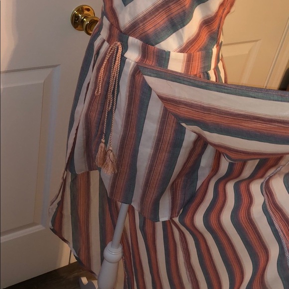 Linen Striped Maxi Romper - Picture 7 of 8